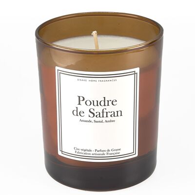 Scented candle in smoked glass – Saffron Powder