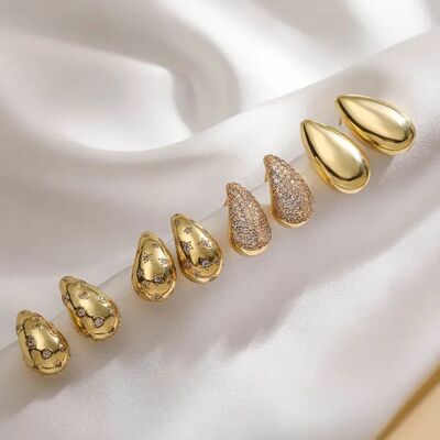 18K Gold plated Vintage Modern Earstuds | bestseller | modern | modesty