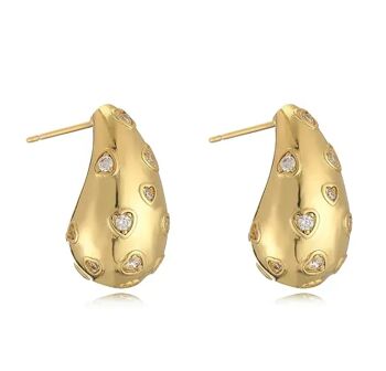 Clous d’oreilles modernes vintage plaqués or 18 carats | best-seller | moderne | modestie 4