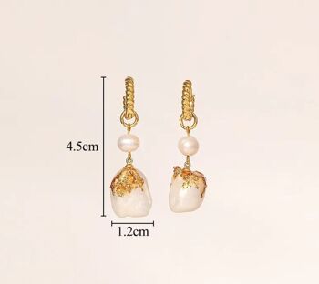 Best-seller Plaqué or 18 carats Boucles d'oreilles modernes en or vintage | rétro | Français 5