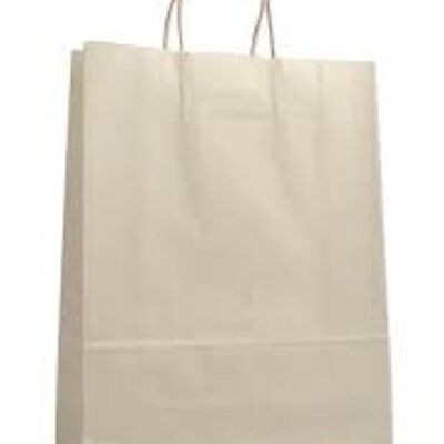 grass paper bags with twisted paper handles