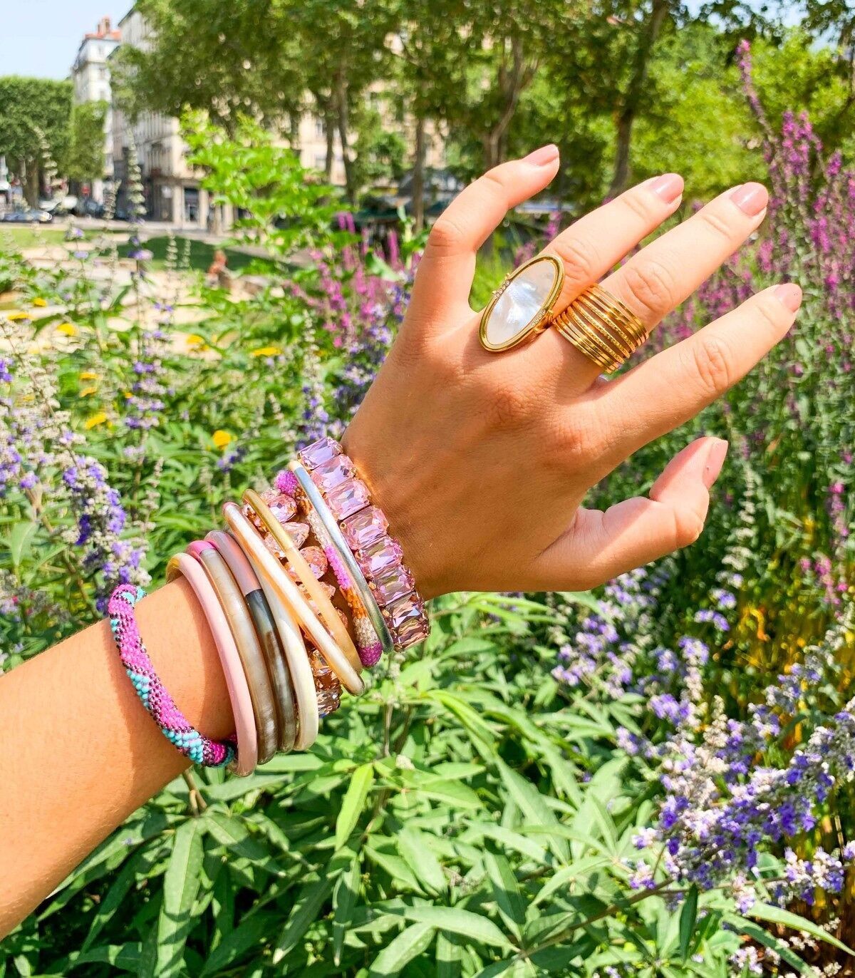 Bracelet en cristal K9 de haute qualité - Bleu, rose, vert - Forme goutte