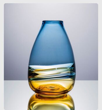 Vase Horizon en verre bicolore - ROND 3