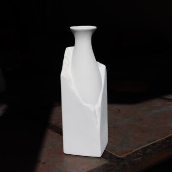 Vase "Taillé Dans La Pierre" - L - Blanc 3