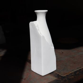 Vase "Taillé Dans La Pierre" - L - Blanc 4