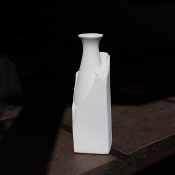 Vase "Taillé Dans La Pierre" - L - Blanc 5