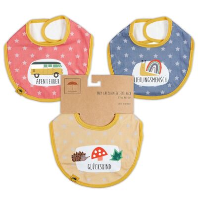 Set of 3 bibs | with asterisks