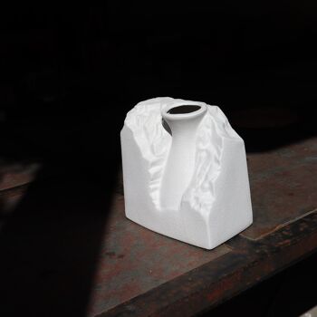 Vase "Taillé Dans La Pierre" - S- Blanc 2
