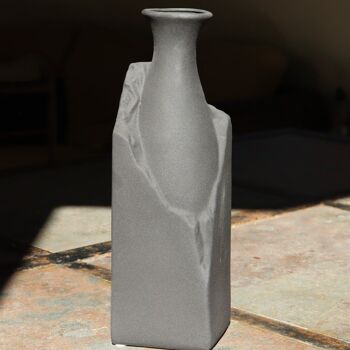 Vase "Taillé Dans La Pierre" - L - Noir 2