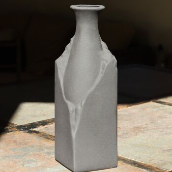 Vase "Taillé Dans La Pierre" - L - Noir 3
