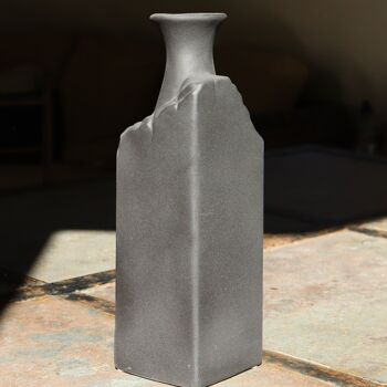 Vase "Taillé Dans La Pierre" - L - Noir 4