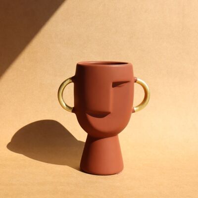 Rings Vase – Terrakotta-Keramik klein