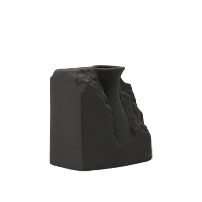 “Cut In Stone” Vase - S - Black