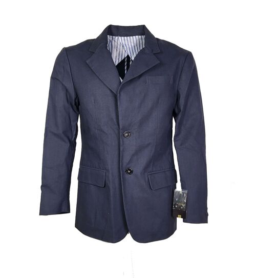 Dark blue Code  linen blazers for men