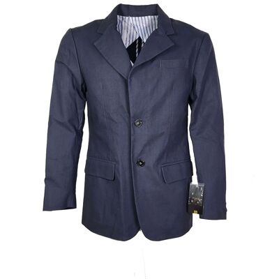 Dark blue Code  linen blazers for men