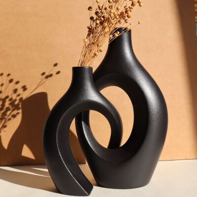 Grand Duo de Vases Enlacés en céramique