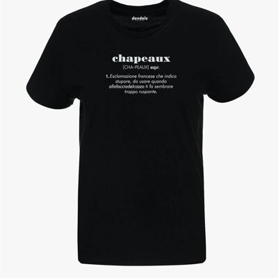 T-Shirt "Chapeaux"__S / Nero