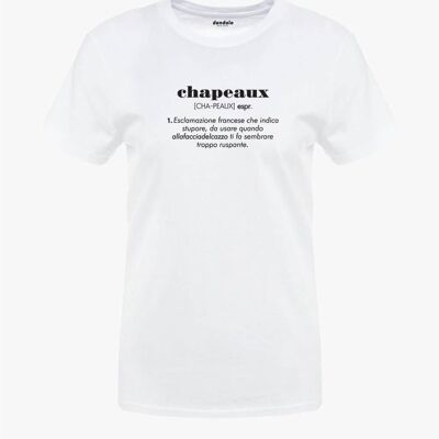 T-Shirt "Chapeaux"__S / Bianco