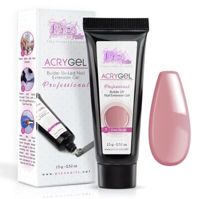 Acrygel Dark Nude 7 - Acrylic Gel for Nails 15g