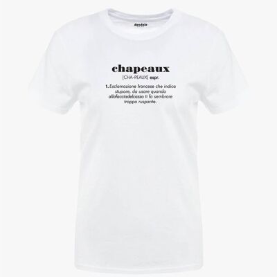 T-Shirt "Chapeaux"__L / Bianco