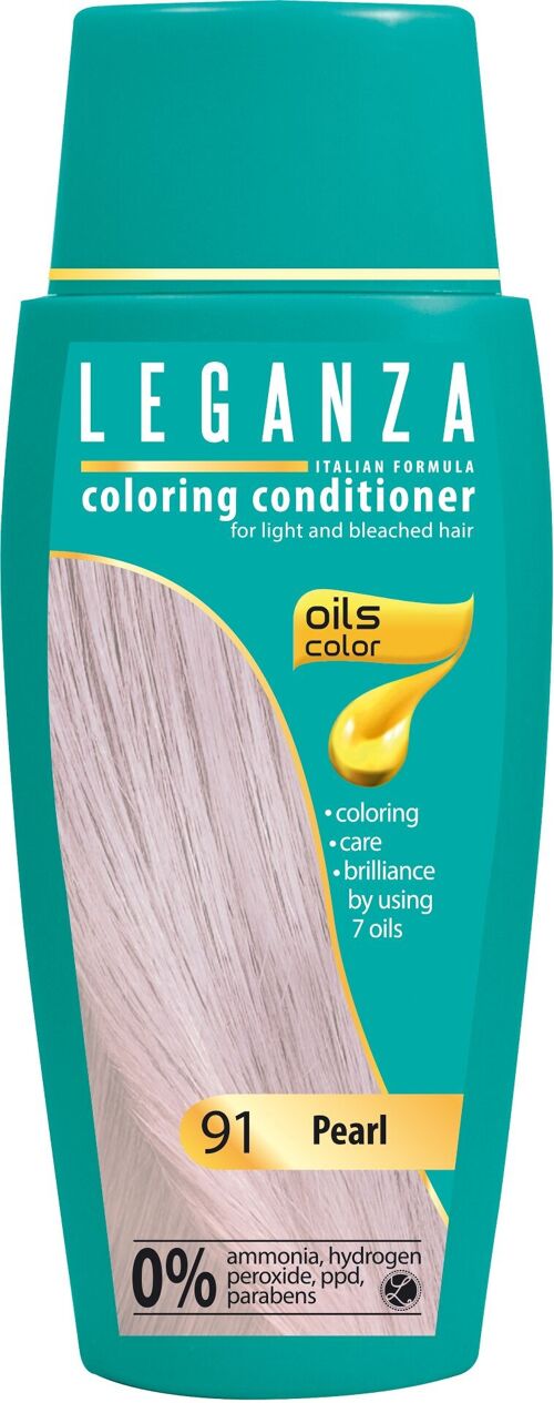 Leganza Coloring Conditioner - Kleur Pearl / Parelmoer Blond - 100% Natuurlijke Oliën - 0% Waterstofperoxide / PPD / Ammoniak