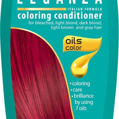 Leganza Coloring Conditioner - Color Rubious / Ruby Red - 100% Natural Oils - 0% Hydrogen Peroxide / PPD / Ammonia