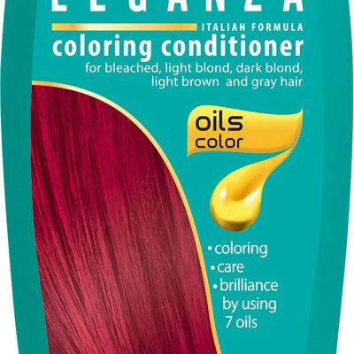 Leganza Coloring Conditioner – Farbe Rubious/Ruby Red – 100 % natürliche Öle – 0 % Wasserstoffperoxid/PPD/Ammoniak