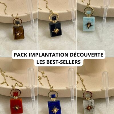 Discovery Implantation Pack Collares Vial Esmeralda (piedras naturales)