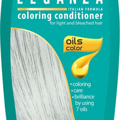 Après-shampooing colorant Leganza - Blond argenté / Blond argenté - Huiles 100% naturelles - 0% peroxyde d'hydrogène / PPD / Ammoniaque