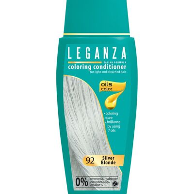 Leganza Coloring Conditioner – Silberblond/Silberblond – 100 % natürliche Öle – 0 % Wasserstoffperoxid/PPD/Ammoniak
