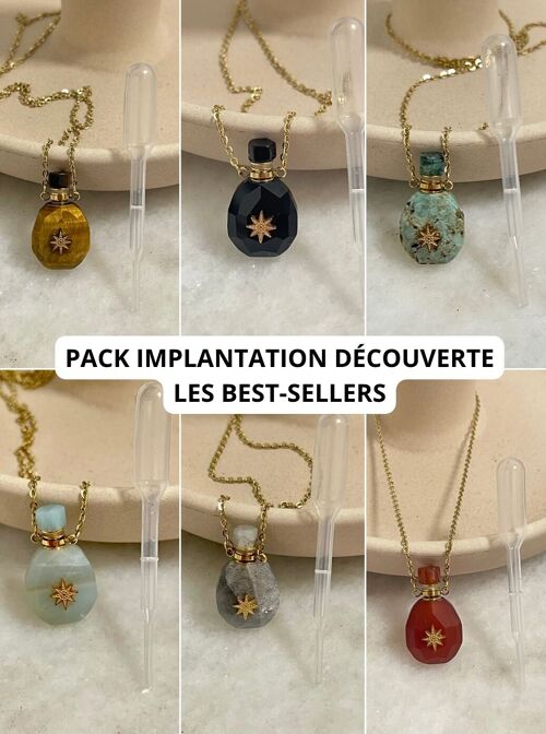 Pack d'Implantation Découverte Colliers Fiole Anabella (pierres naturelles)