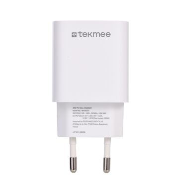Chargeur mural - TEKMEE 20W TYPE-C WALL FAST CHARGER WHT 2