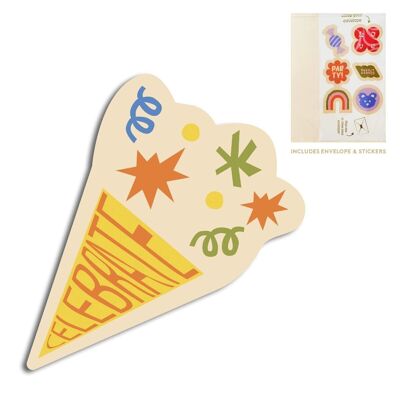 Tarjetas recortables - Confetti Shooter - Celebrate