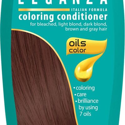 Leganza Coloring Conditioner - Color Chestnut / Chestnut Brown - 100% Natural Oils - 0% Hydrogen Peroxide / PPD / Ammonia