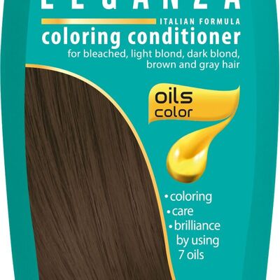 Leganza Coloring Conditioner - Color Bitter Chocolate / Chocolate Brown - 100% Natural Oils - 0% Hydrogen Peroxide / PPD / Ammonia