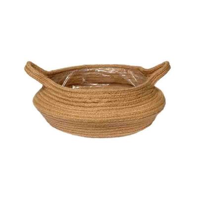 Jute basket brown H15 Ø32cm