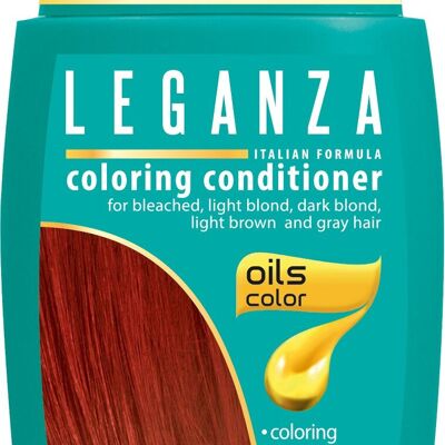 Acondicionador Colorante Leganza - Color Cobre Tiziano / Rojo Cobre - Aceites 100% Naturales - 0% Peróxido de Hidrógeno / PPD / Amoniaco