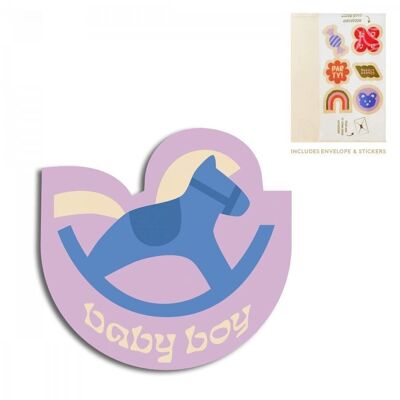Cut-Out Cards - Rocking Horse - Baby Boy