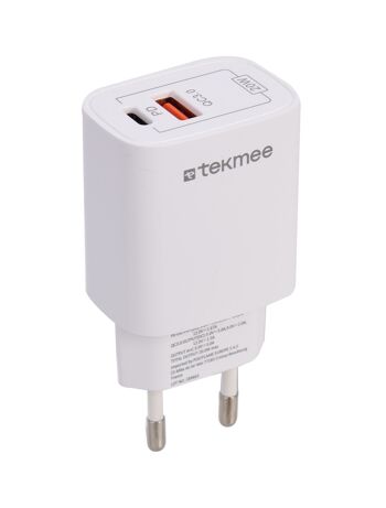 Chargeur mural - TEKMEE 20W A+C WALL FAST CHARGER WHT 4