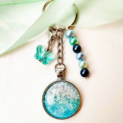 Keychain | Bag jewelry | So Chic | Shades of Blue/Turquoise
