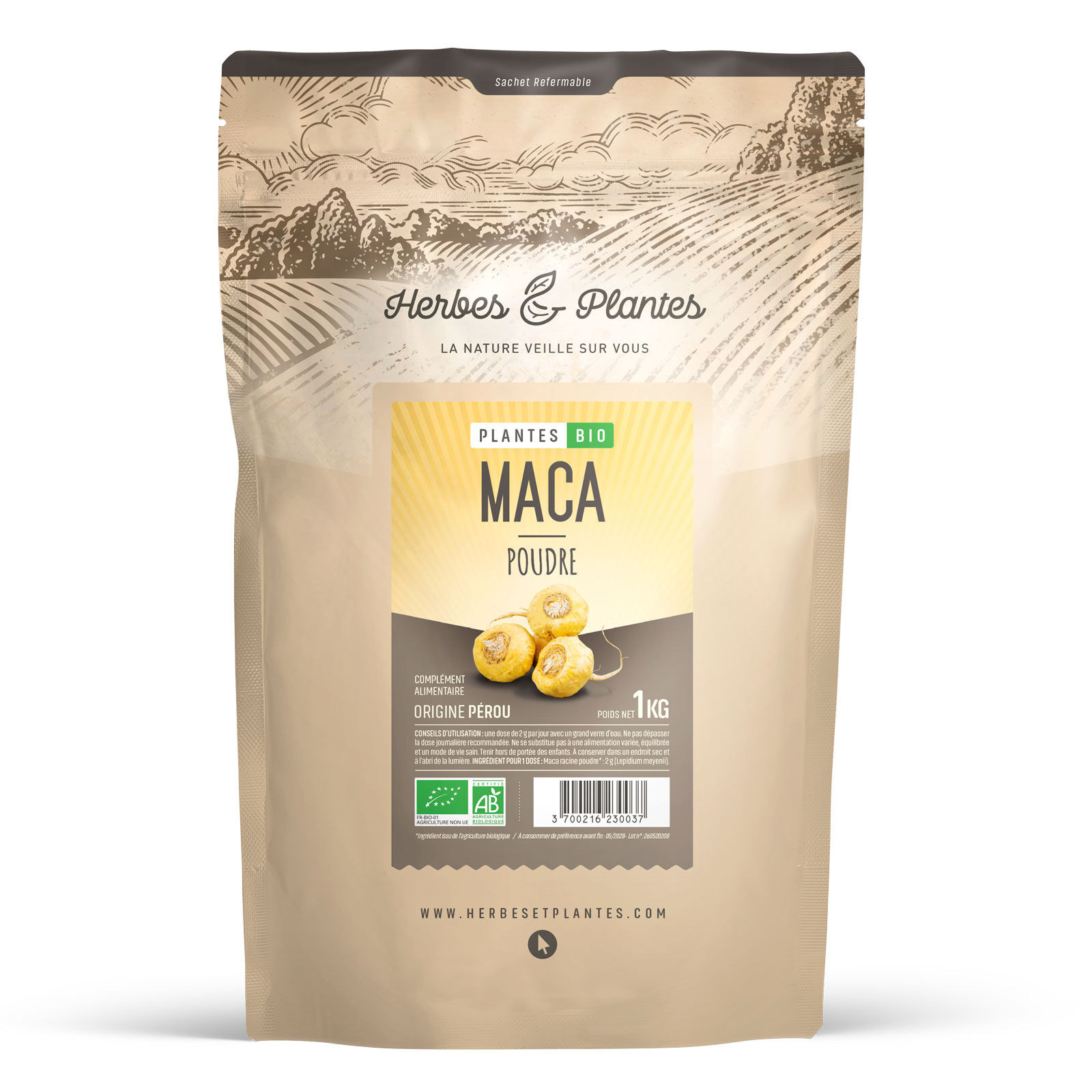 Organic Maca - Powder - 1 kg