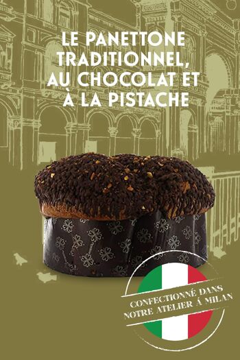 Panettone Chocolat & Pistache 750g 2