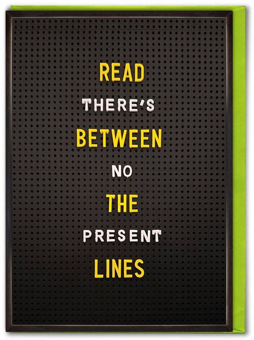 Funny Birthday Card - Read Between The Lines