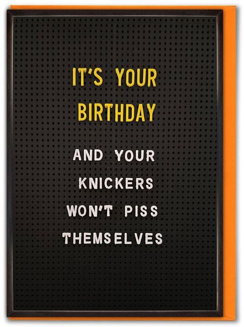 Rude Birthday Card - Knickers Piss Themselves