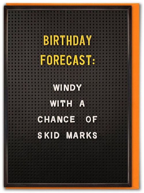 Funny Birthday Card - Birthday Forecast