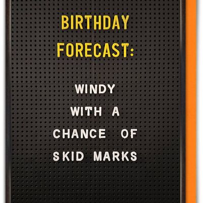 Funny Birthday Card - Birthday Forecast