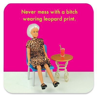 Posavasos divertido - Estampado de leopardo