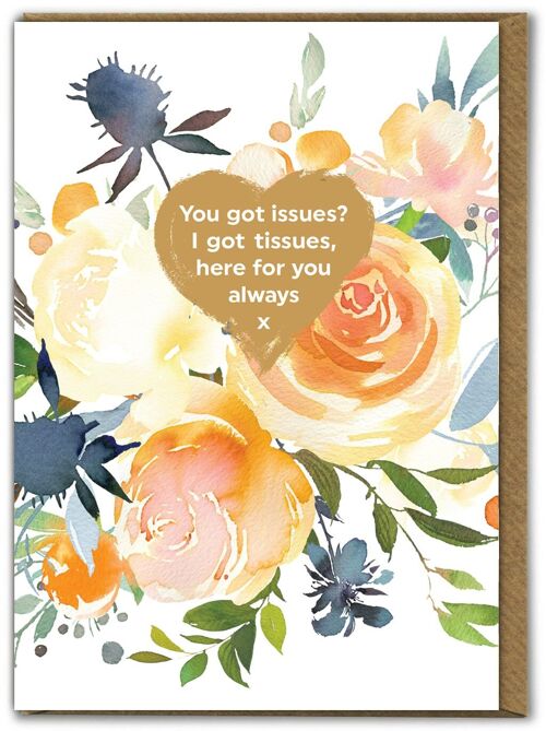 Floral With Sympathy Card - Thinking Of You