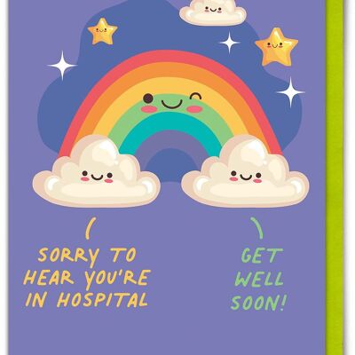 Sorry To Hear You're In Hospital Get Well Soon Card