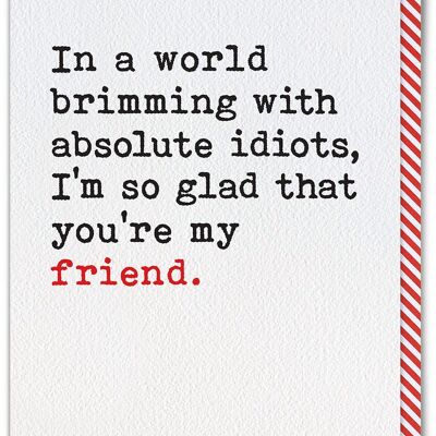 Funny Birthday Card - Glad You're My Friend